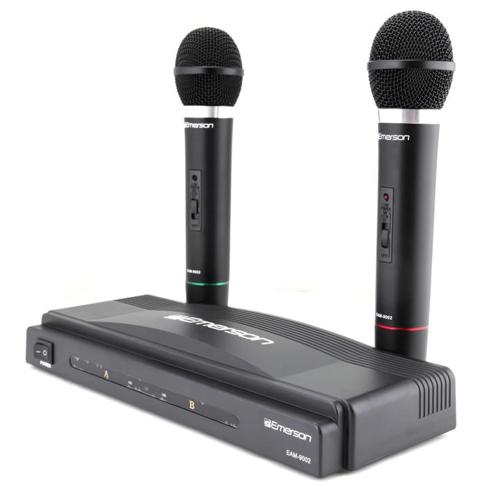 Emerson Professional Dual Microphone Kit with Wireless Transmitter