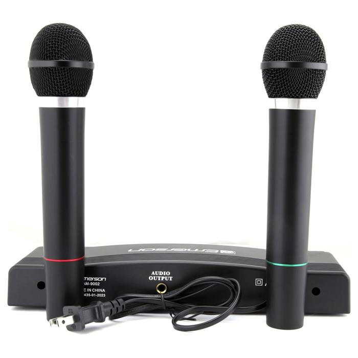 Emerson Professional Dual Microphone Kit with Wireless Transmitter