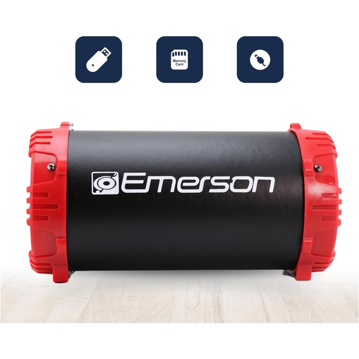 Emerson Portable Bluetooth Speaker with LED Lighting and Carrying Strap