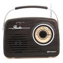 Espresso Emerson Portable Retro Radio with Built-In Rechargeable Battery