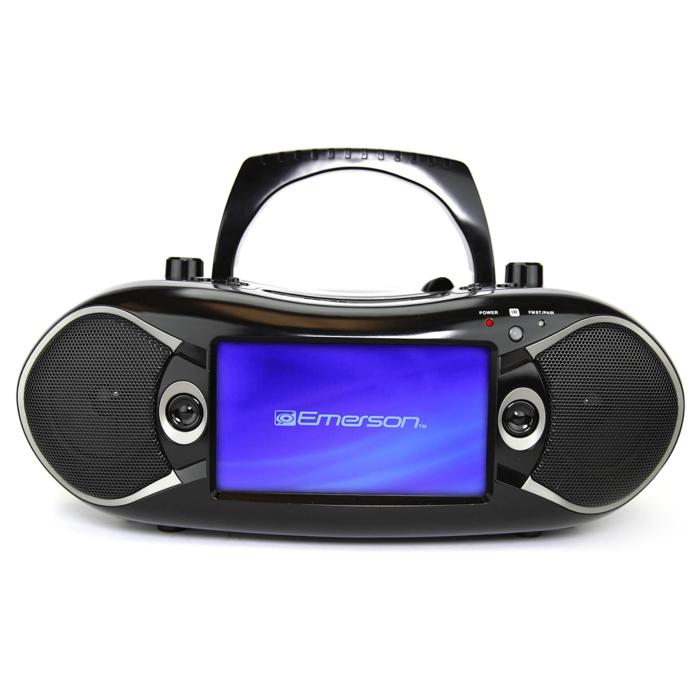 Emerson 7" Bluetooth DVD Boombox with AMFM Radio & Digital TV