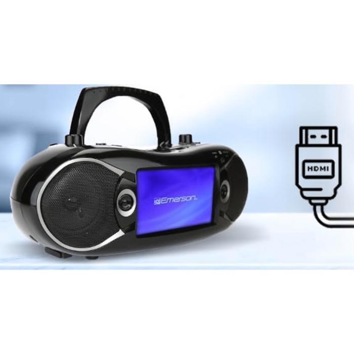 Emerson 7" Bluetooth DVD Boombox with AMFM Radio & Digital TV