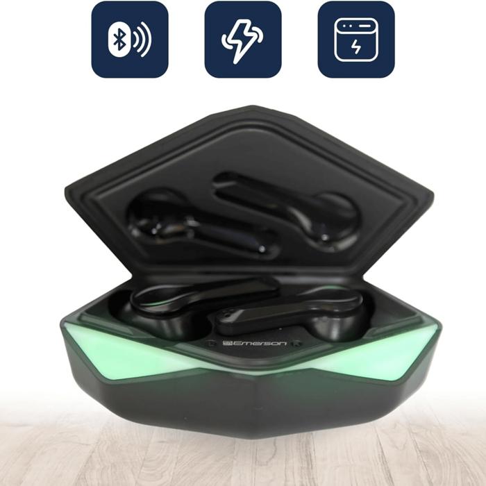 Emerson True Wireless Gaming Earbuds with Charging Case