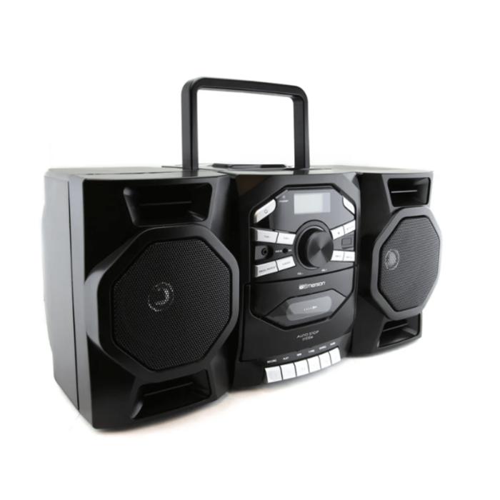 Emerson Portable CD & Cassette Stereo Boombox with AMFM Radio