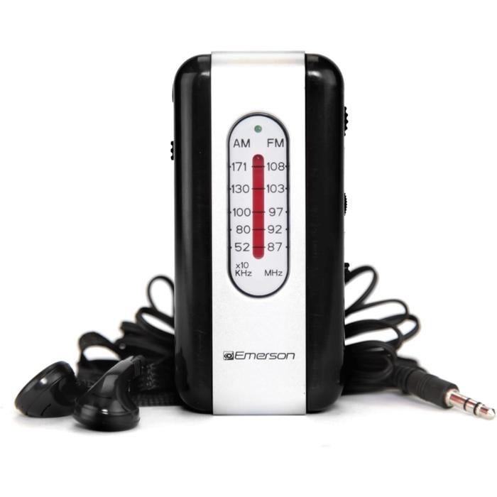 Emerson Portable AMFM Radio with Earbuds