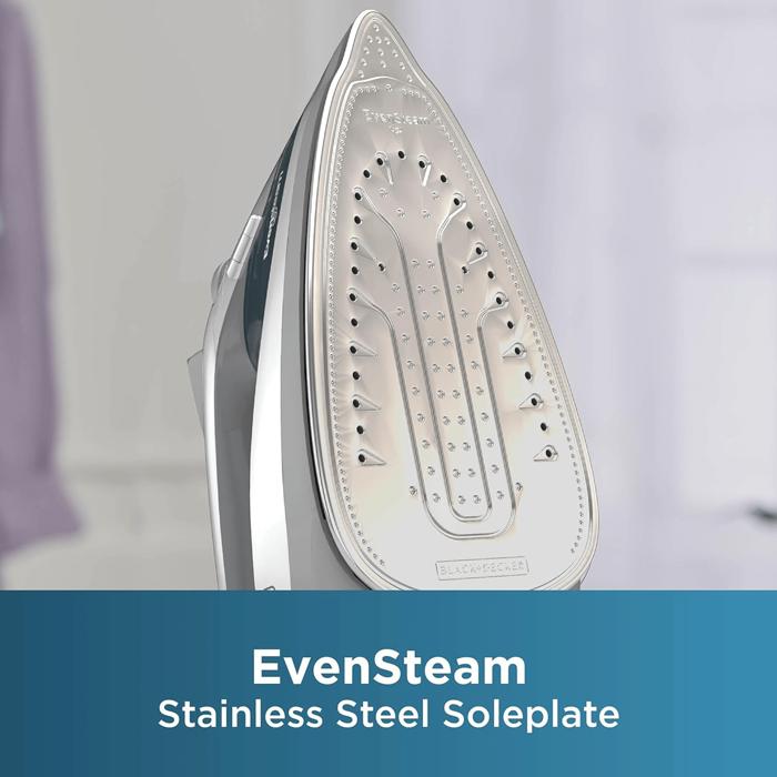 Black & Decker One Step Steam Iron with EvenSteam Stainless Steel Soleplate