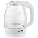 White Better Chef 7-Cup Cordless Borosilicate Glass Electric Kettle with LED Light