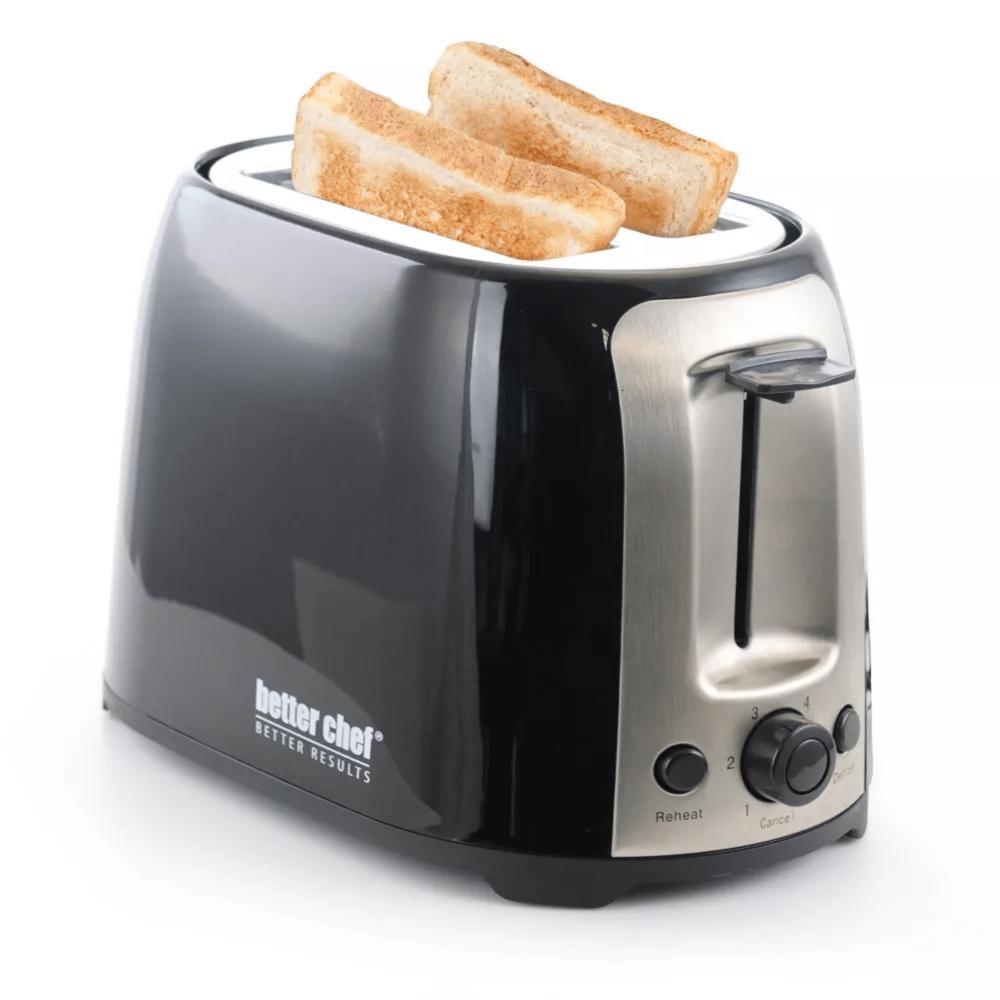 Better Chef Deluxe Cool Touch Wide-Slot 2-Slice Toaster with Stainless Accents