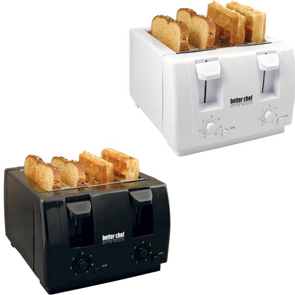 Better Chef Wide Slot 4-Slice Dual Control Toaster