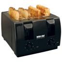 Black Better Chef Wide Slot 4-Slice Dual Control Toaster