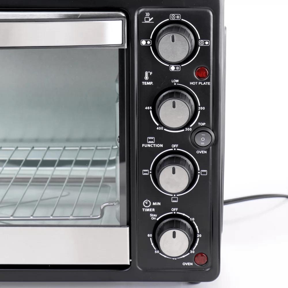 Better Chef Central XL Toaster Oven Broiler with Dual Element Solid Burners