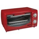 Red Better Chef 9L Toaster Oven Broiler with Slide-Out Rack and Bake Tray