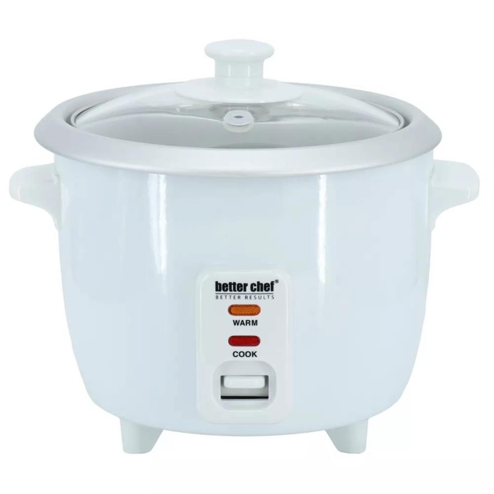 Better Chef 3 Cup - 6 Cups Cooked - Rice Cooker with Measuring Cup and Rice Paddle