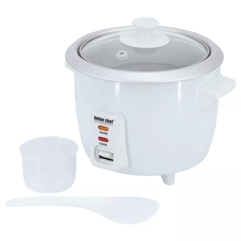 Better Chef 3 Cup - 6 Cups Cooked - Rice Cooker with Measuring Cup and Rice Paddle