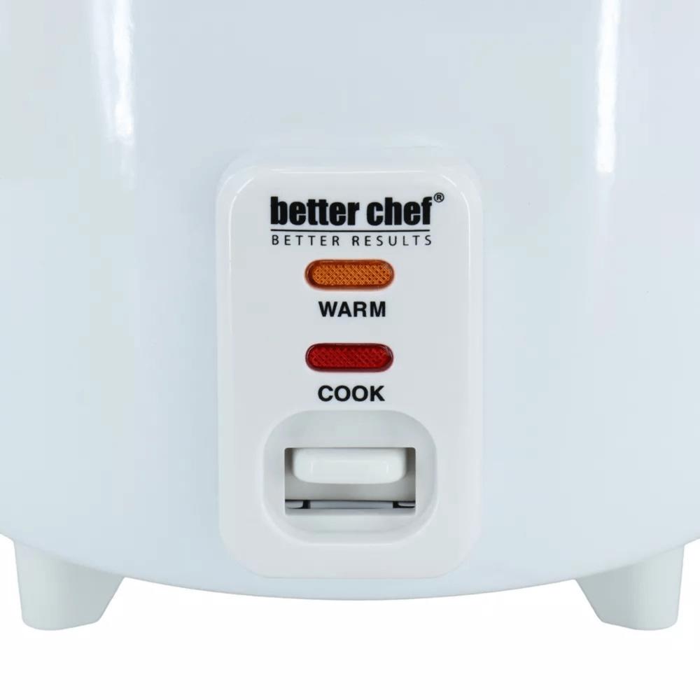 Better Chef 3 Cup - 6 Cups Cooked - Rice Cooker with Measuring Cup and Rice Paddle