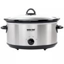  Better Chef 6-Quart Oval Stainless Steel Slow Cooker with Removable Stoneware Crock