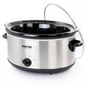  Better Chef 6-Quart Oval Stainless Steel Slow Cooker with Removable Stoneware Crock