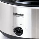  Better Chef 6-Quart Oval Stainless Steel Slow Cooker with Removable Stoneware Crock