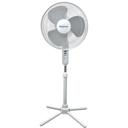 White Impress Easy-Assemble 3-Speed 16-Inch Stand Oscillating Pedestal Floor Fan