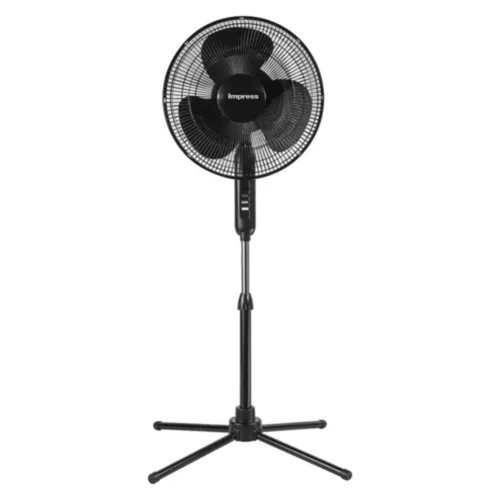 Impress Easy-Assemble 3-Speed 16-Inch Stand Oscillating Pedestal Floor Fan