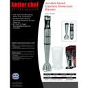  Better Chef 260W Variable Speed Stainless Steel Immersion Blender with Cup