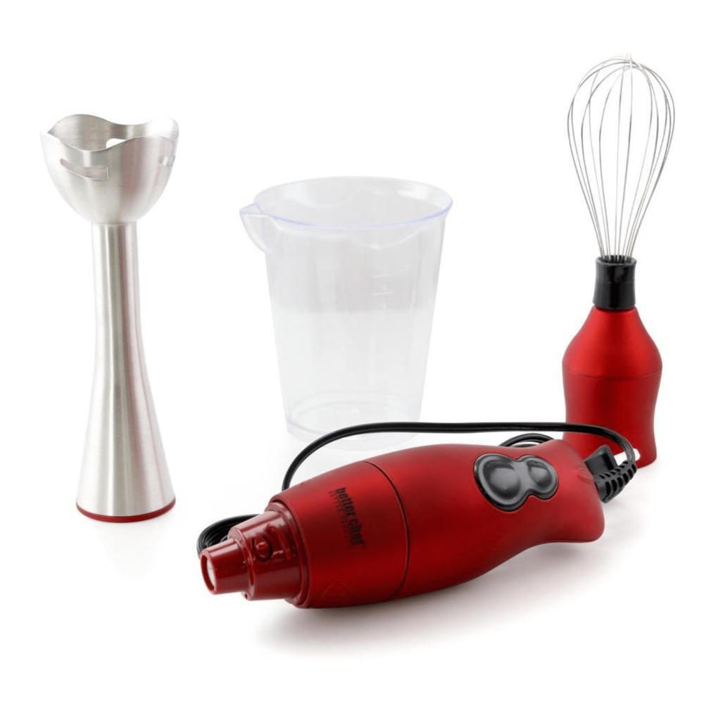 Better Chef 200W DualPro Immersion Blender Hand-Mixer with Cup and Beater