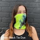 Green/ Black Tie Dye JupiterGear Sports Neck Gaiter Face Mask for Outdoor Activities