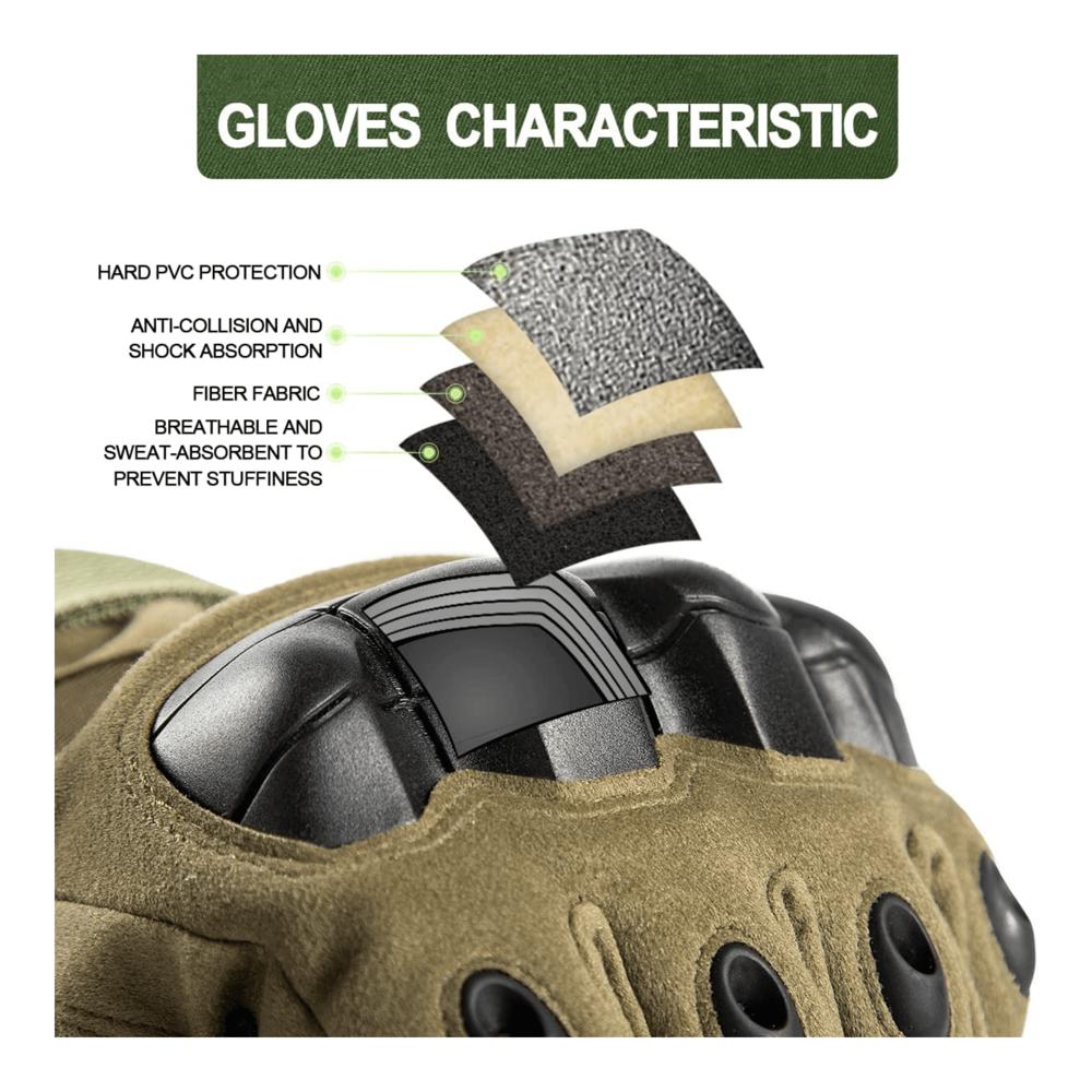 JupiterGear Tactical Airsoft Gloves for Outdoor Sports with Touchscreen Fingertip Capability