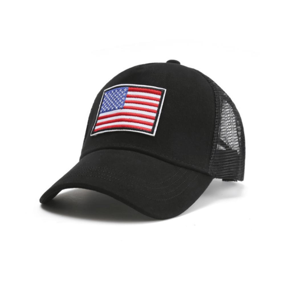 JupiterGear American Flag Trucker Hat with Adjustable Strap