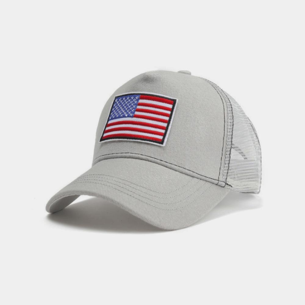 JupiterGear American Flag Trucker Hat with Adjustable Strap