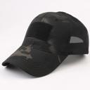 Black Camo JupiterGear Tactical Patch Hat with Adjustable Strap