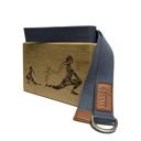 Blue Maji Sports Laser Engraved Bamboo Yoga Block & Strap Combo