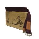 Burgundy Maji Sports Laser Engraved Bamboo Yoga Block & Strap Combo