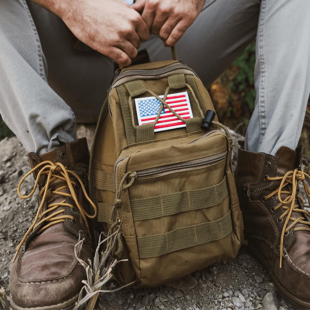 JupiterGear Tactical USA Flag Patch with Detachable Backing