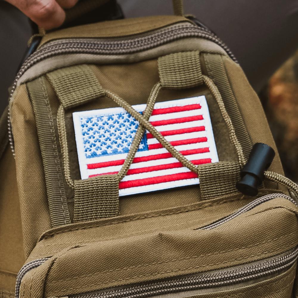 JupiterGear Tactical USA Flag Patch with Detachable Backing