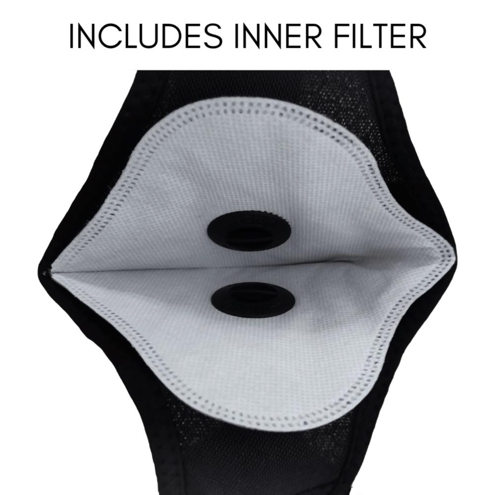 JupiterGear Performance Sports Face Mask with Activated Carbon Filter and Breathing Valves