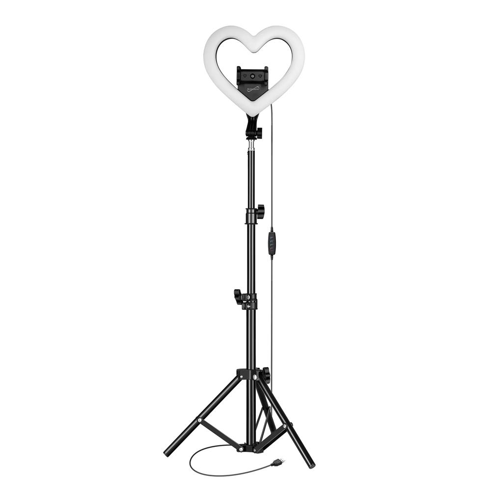 Supersonic PRO Live Stream 10” Heart Shaped Selfie Ring Light