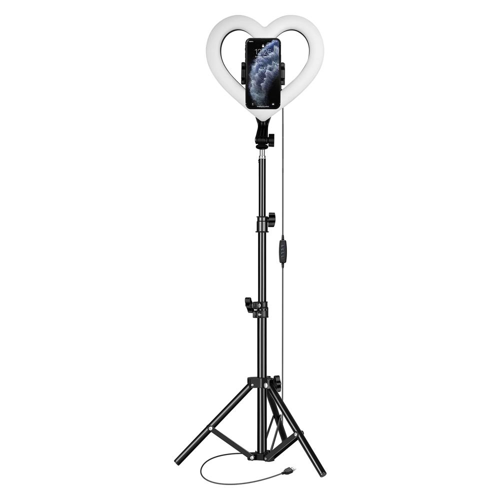 Supersonic PRO Live Stream 10” Heart Shaped Selfie Ring Light