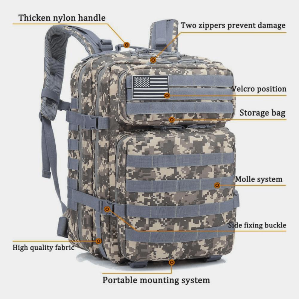 JupiterGear 45L Unisex Backpack Molle Bag Rucksack Range Bag