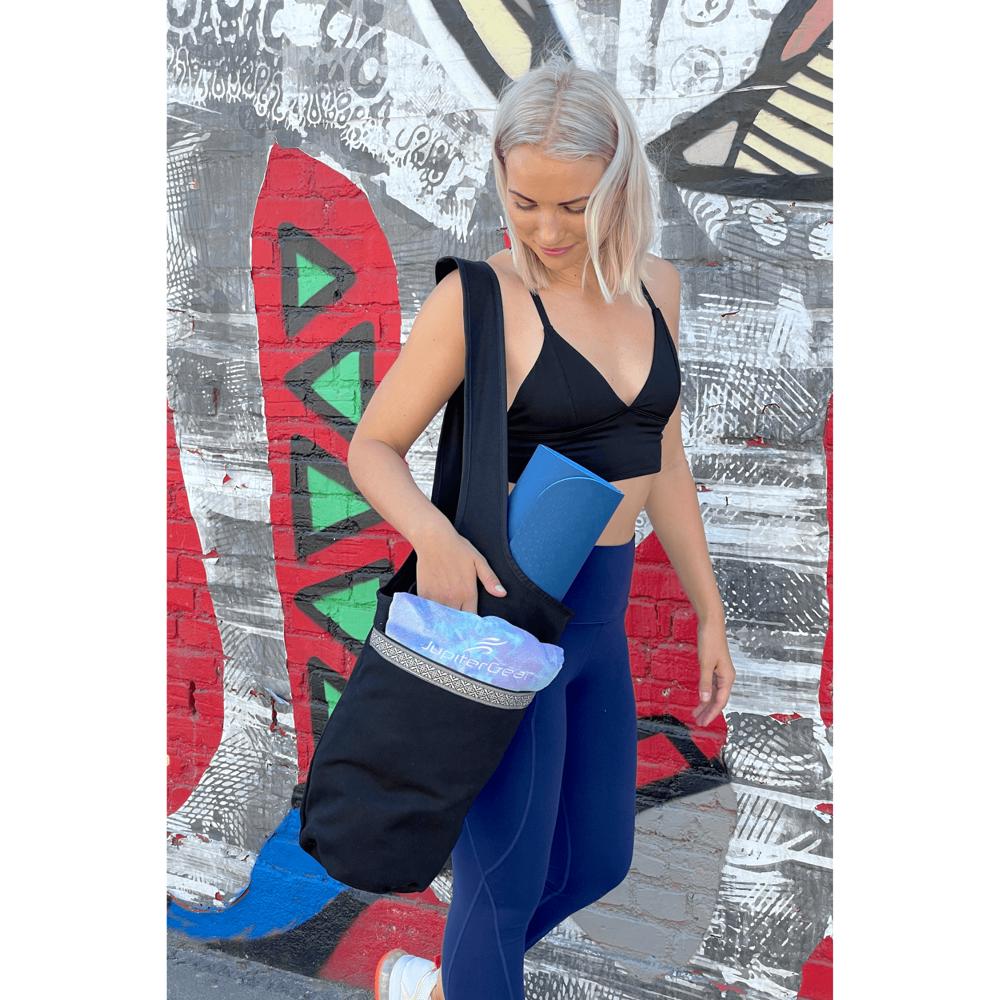 JupiterGear Yoga Mat Carrying Tote Bag with Large Pockets