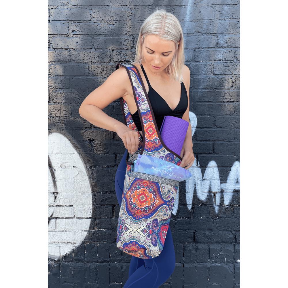 JupiterGear Yoga Mat Carrying Tote Bag with Large Pockets