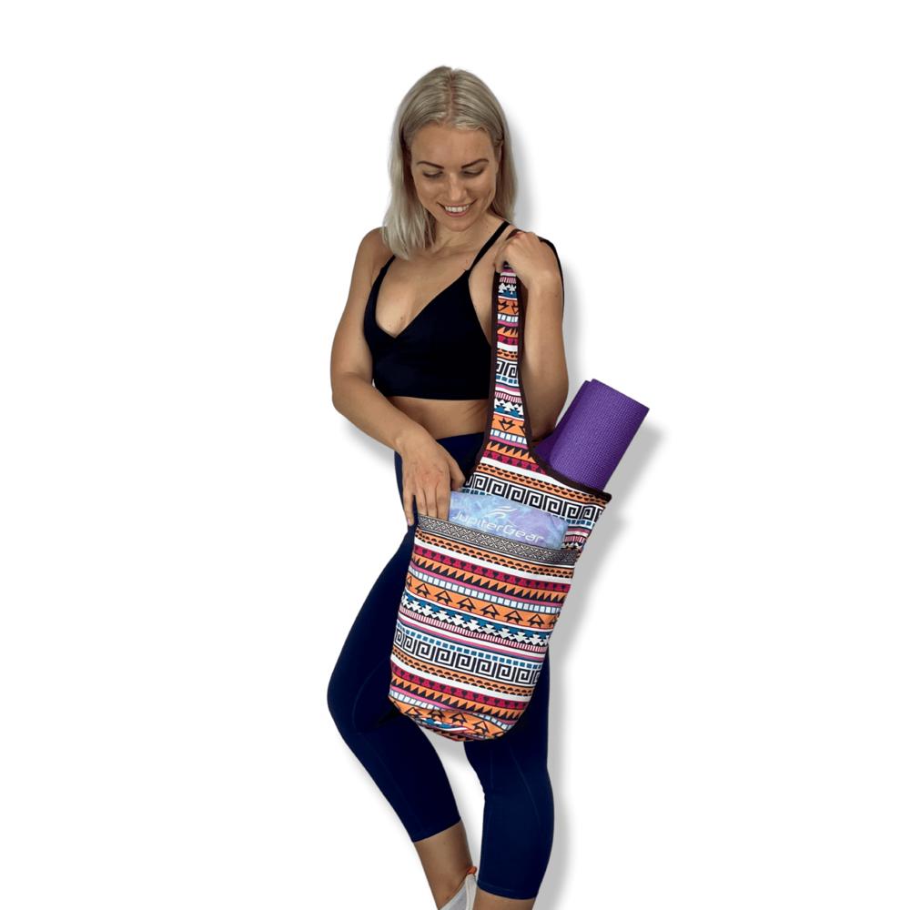 JupiterGear Yoga Mat Carrying Tote Bag with Large Pockets