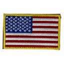 Yellow Red, White & Blue JupiterGear Tactical USA Flag Patch with Detachable Backing