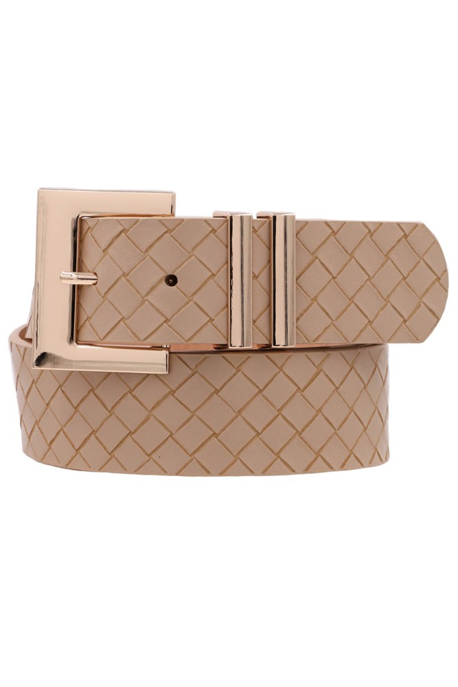 Beige Woven Belt 