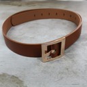 Tan Square Buckle Belt