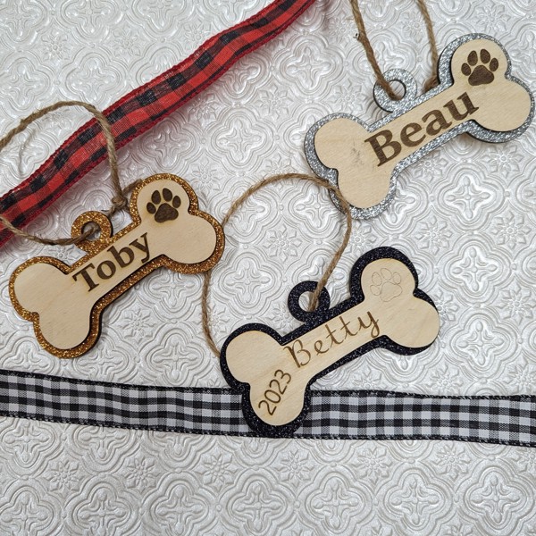 Custom Engraved Dog Ornament