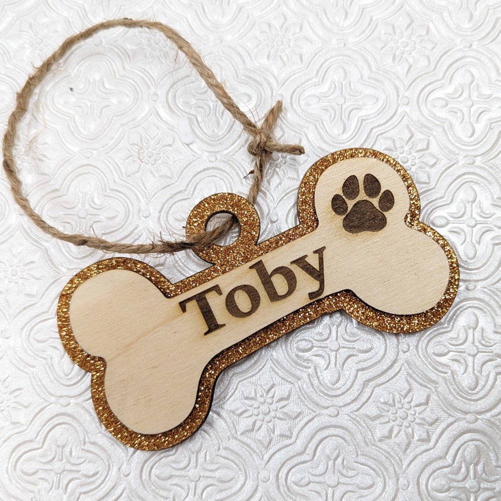 Custom Engraved Dog Ornament