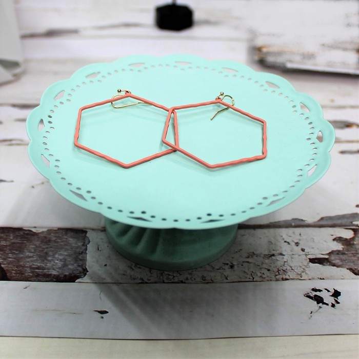 Hexagon Drop Earrings 