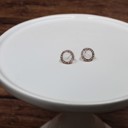 Rose Gold Round Studded Earrings 