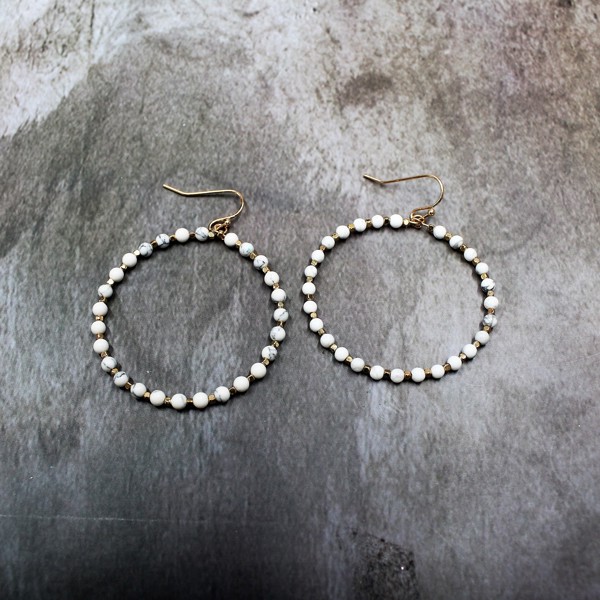 Marble Hoop Earrings 